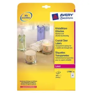 Printer Label Avery L7780-25 Transparent