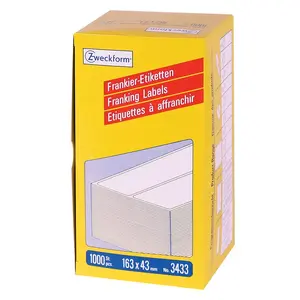 Франкировочные ярлыки двойные Avery 163 x 43 мм