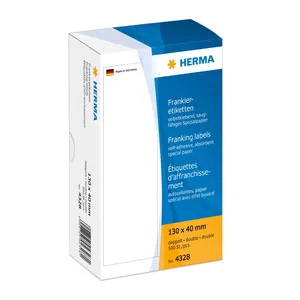 Франкировочные этикетки двойные HERMA 4328 130x40 мм 500 шт