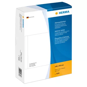Address labels HERMA 4332 148x105 mm white paper matt 500 pcs