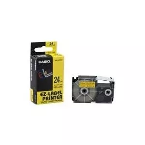 Labeling tape CASIO XR-24YW 24 mm, black on yellow
