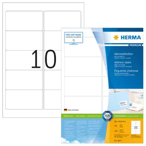 Адресные этикетки Premium HERMA A4 96x50.8 мм 1000 шт