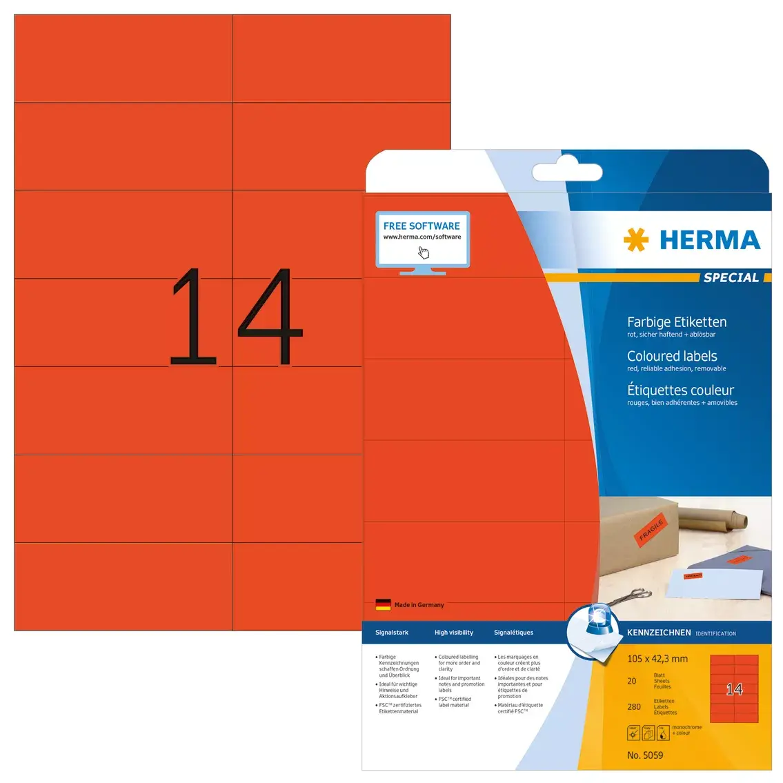 Pašlīmējošās printera etiķetes HERMA 5059 Photo 2