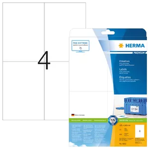 Самоклеящаяся этикетка HERMA Labels Premium A4 105x148 мм