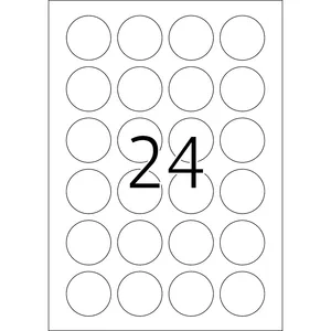 Self-adhesive labels HERMA Removable A4 Ø 40 mm 2400 pcs
