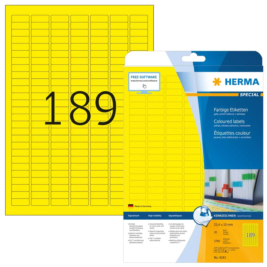 Pašlīmējošās printera etiķetes HERMA A4 Photo 2