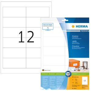Self-adhesive printer label HERMA Labels Premium A4 97x42.3 mm