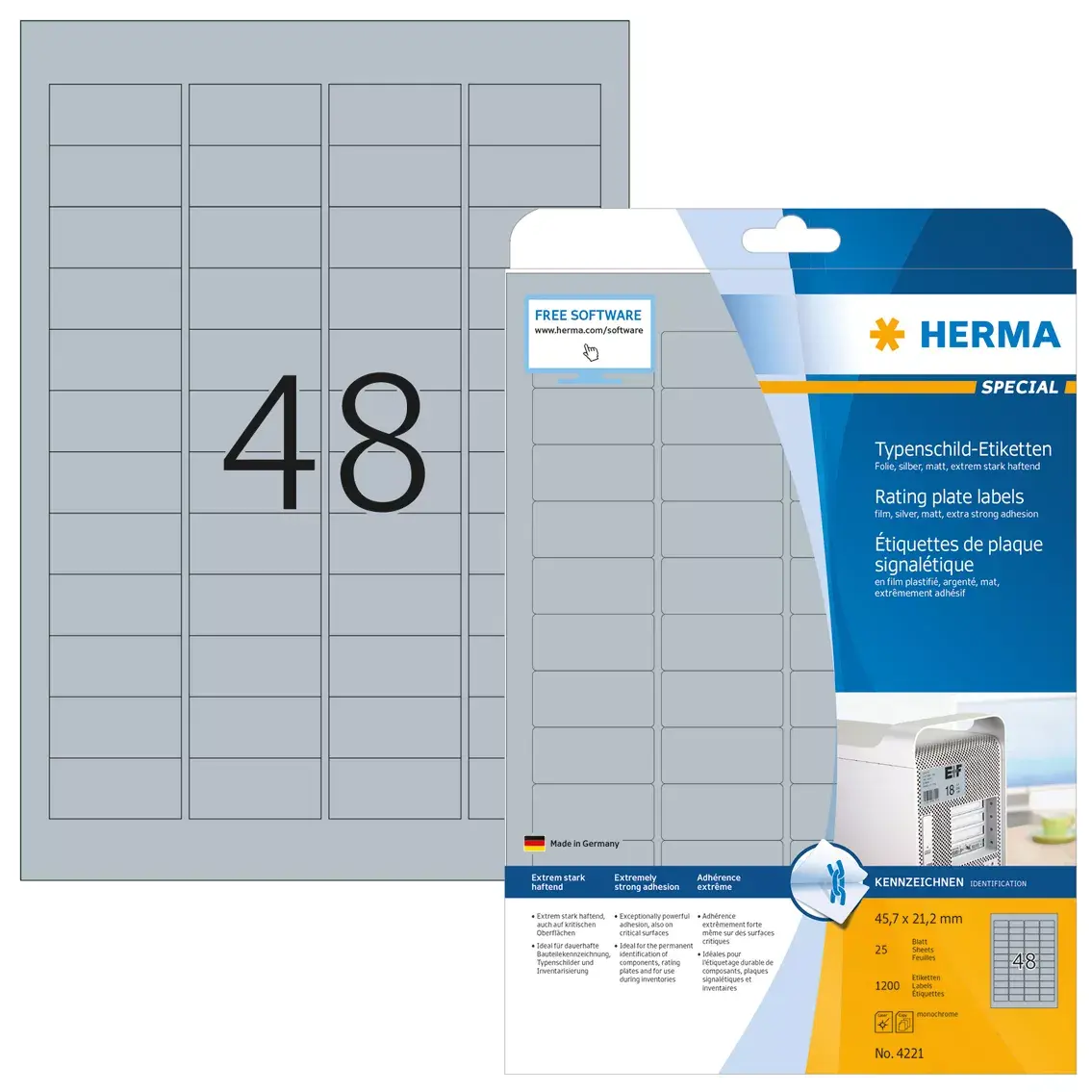 Marķējuma plāksnes etiķetes HERMA 4221 Photo 2