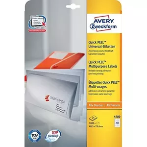 Pašlīmējoša printera etiķete Avery 4780