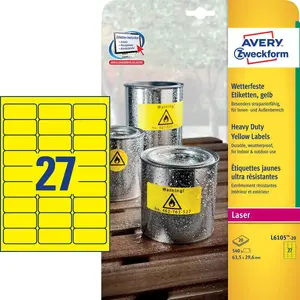 Pašlīmējoša printera etiķete AVERY L6105-20