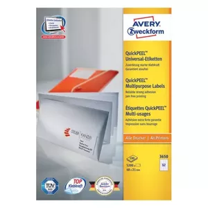 Самоклеящаяся этикетка Прямоугольная Avery 3650