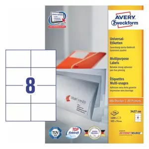 Pašlīmējoša etiķete Taisnstūra AVERY 3427-200
