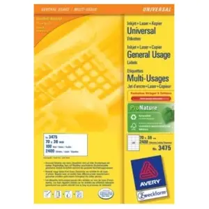 Printer Label Avery 3475 White