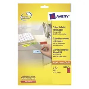 Самоклеящаяся этикетка Avery L6034-20 Красная