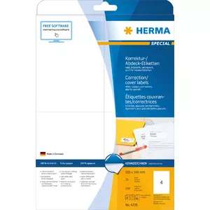 Самоклеящиеся принтерные этикетки HERMA A4 105x148 мм