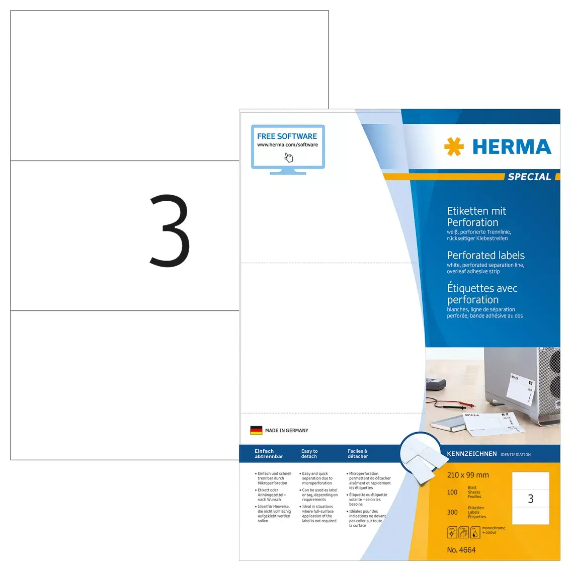 Pašlīmējošās printera etiķetes HERMA 4664 Photo 3