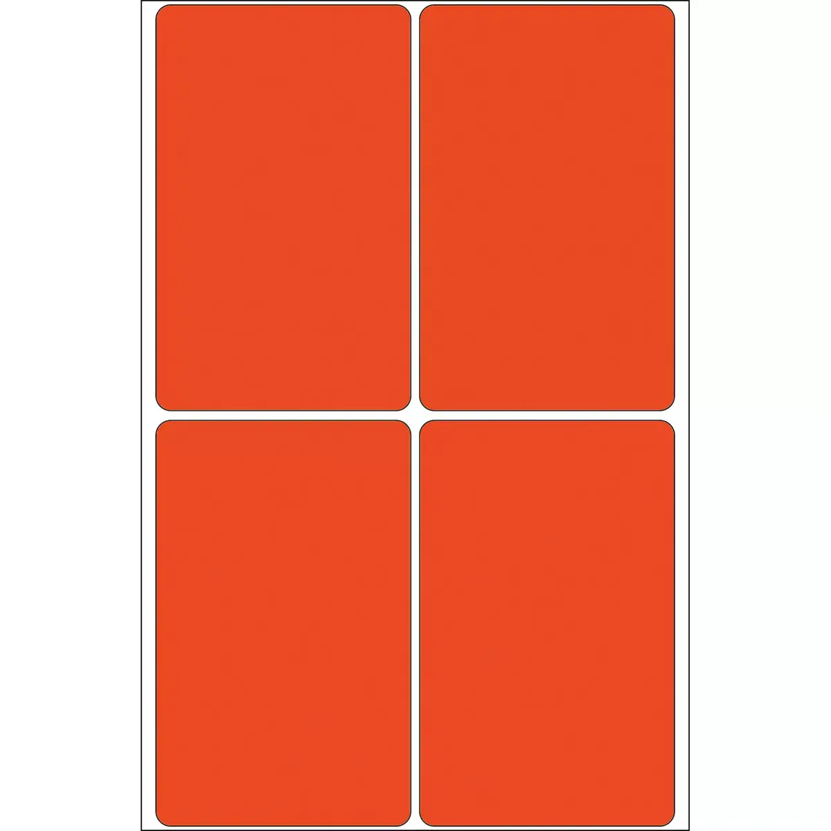 Многофункциональные ярлыки HERMA 52x82 мм красные Photo 2