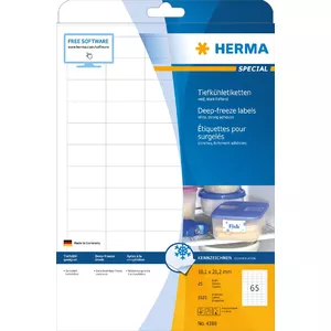 Pašlīmējošās printera etiķetes HERMA Deep-freeze A4 1625 gab