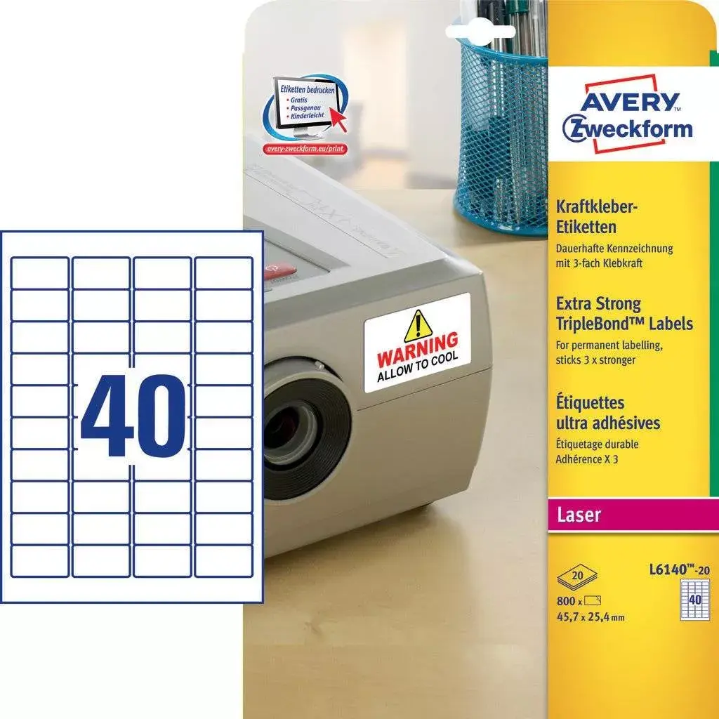 Pašlīmējoša etiķete Avery L6140-20 Photo 2