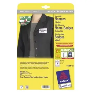 Identity Badge Holder Paper Avery L4786-20