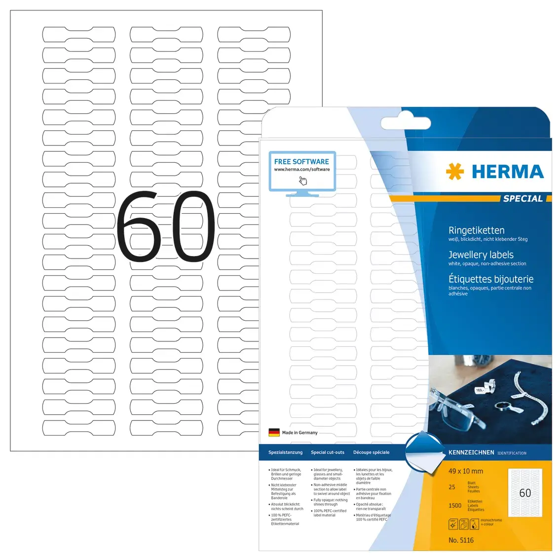 Pašlīmējošās printera etiķetes HERMA 5116 Photo 3