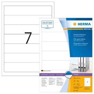 Самоклеящиеся этикетки для принтера HERMA A4 192x38 мм 700 шт