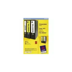 Этикетки для папок Avery L4762-20 Красные 192 x 38mm