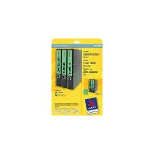 Этикетки для папок Avery L4764-20 Зеленые 192 x 38mm