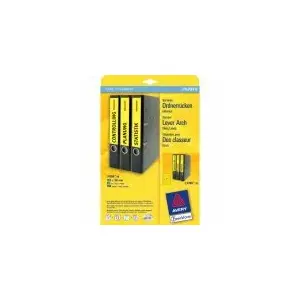 Этикетки для папок Avery L4765-20 Желтые 192 x 38мм