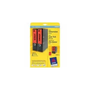Этикетки для папок Avery L4766-20 Красные 192 x 61mm