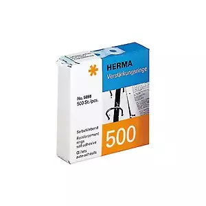 HERMA Reinforcement rings self-adhesive ø 12 transparent 500 pcs. pašlīmējošā etiķete