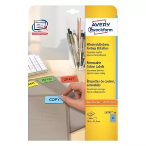 Self-adhesive label Avery L4791-20 Rounded rectangle Removable