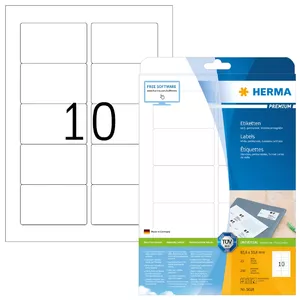 Самоклеящаяся этикетка HERMA Labels Premium A4 83.8x50.8 mm