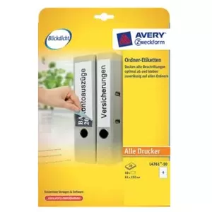 Printera etiķete Avery L4761-10 balta