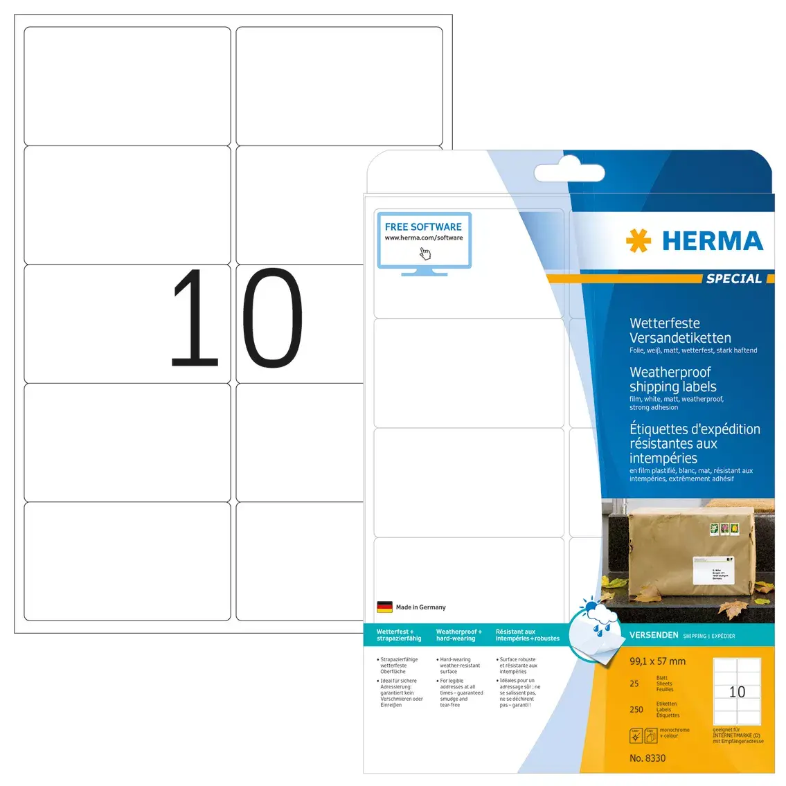 Sūtījumu etiķetes HERMA 8330 Photo 2
