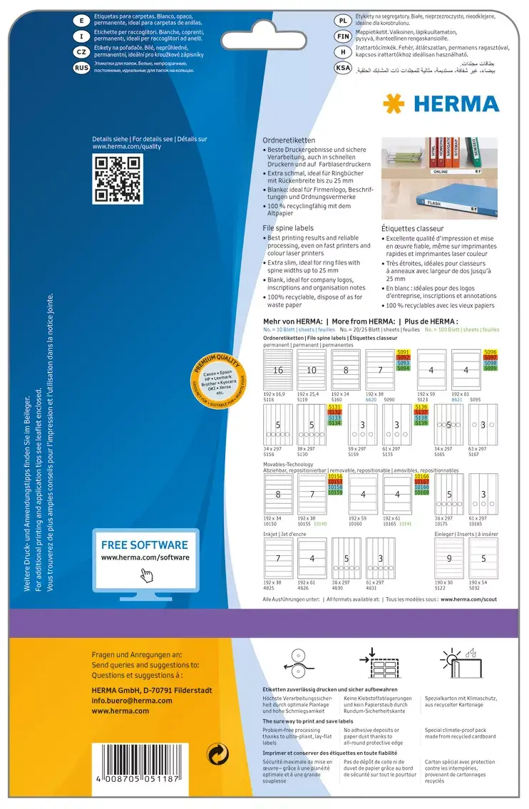 Self-adhesive printer labels HERMA 5118 Photo 5