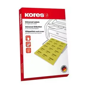 Non-adhesive label Kores L19061.252 Yellow Rectangle