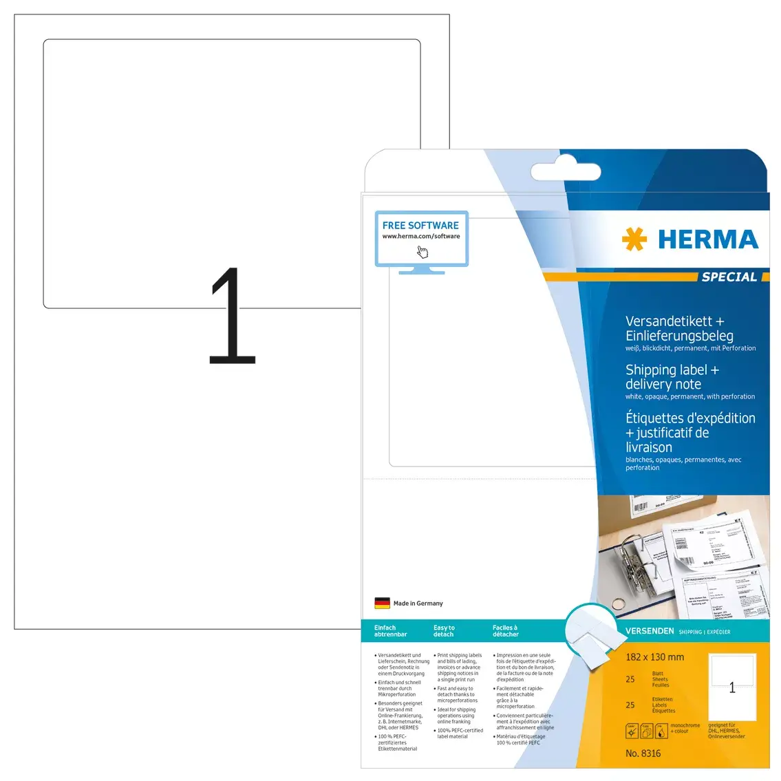 Sūtījuma etiķete HERMA 8316 Photo 3