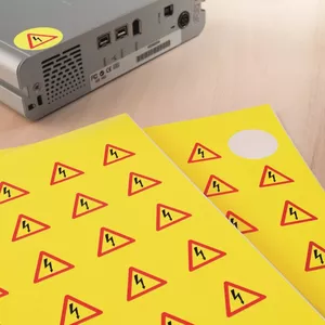 Самоклеящаяся этикетка HERMA Labels сигнализирующая прочная A4 Ø 30 мм круглая желтая