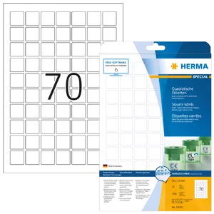 Самоклеящиеся этикетки HERMA A4 24x24 мм