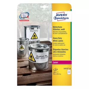 Pašlīmējoša etiķete Avery L4715-20 Apaļstūrainā