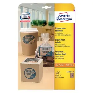 Самоклеящаяся этикетка Овальная Постоянная Avery L7103-25