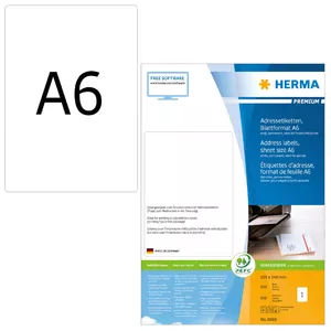 Address labels HERMA Premium A6 105x148 mm 800 pcs