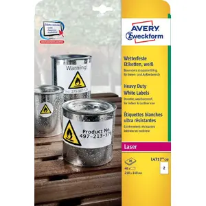 Self-adhesive label Avery L4717-20 Rounded rectangle