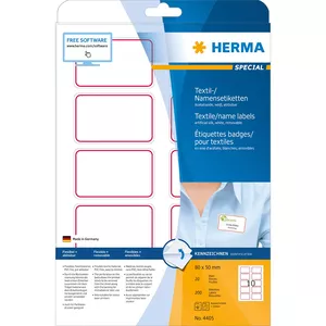 Самоклеящаяся этикетка HERMA 4405 Овальная красная белая