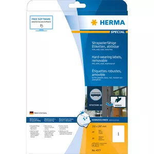 Самоклеящаяся этикетка HERMA 4577 Удаляемая Белая