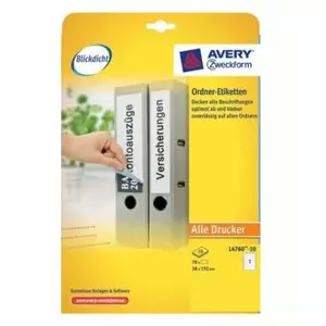 Printer label Avery L4760-10 White 10 sheets