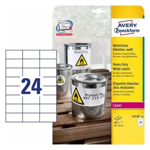 Самоклеящаяся этикетка для принтера Avery L4718-20