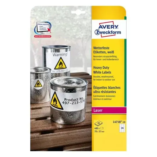 Pašlīmējoša printera etiķete Avery L4718-20 Photo 2