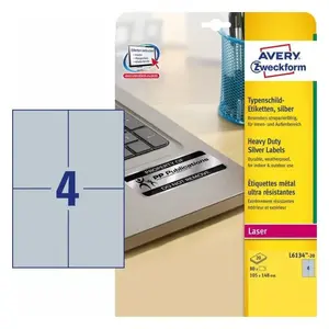 Pašlīmējoša printera etiķete Avery L6134-20